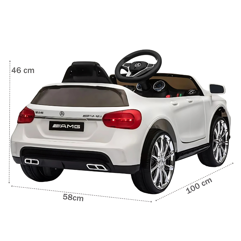 Carrinho Elétrico Infantil Mini Mercedes C/ Controle Branco