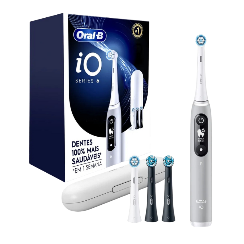 Escova de Dente Elétrica Oral B iO Series 6 Cinza 100-240V