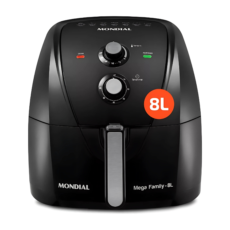 Fritadeira Sem Óleo Air Fryer 8L Mondial  1900W AFN-80-FB