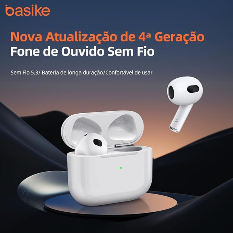 Fone De Ouvido Sem Fio Bluetooth, TWS 4 Geração