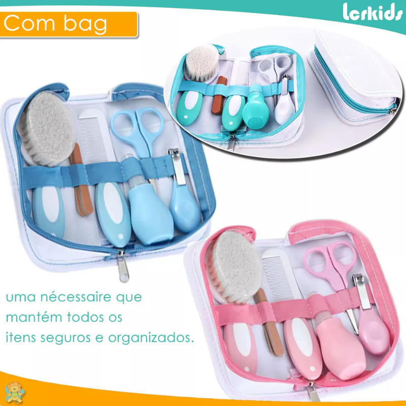 Kit Higiene Infantil 10 Pçs Cuidado Recém Nascido Bebê Unhas