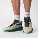 Salomon Sense Ride 5 Tênis Masculino  Bege Azul Trail Running