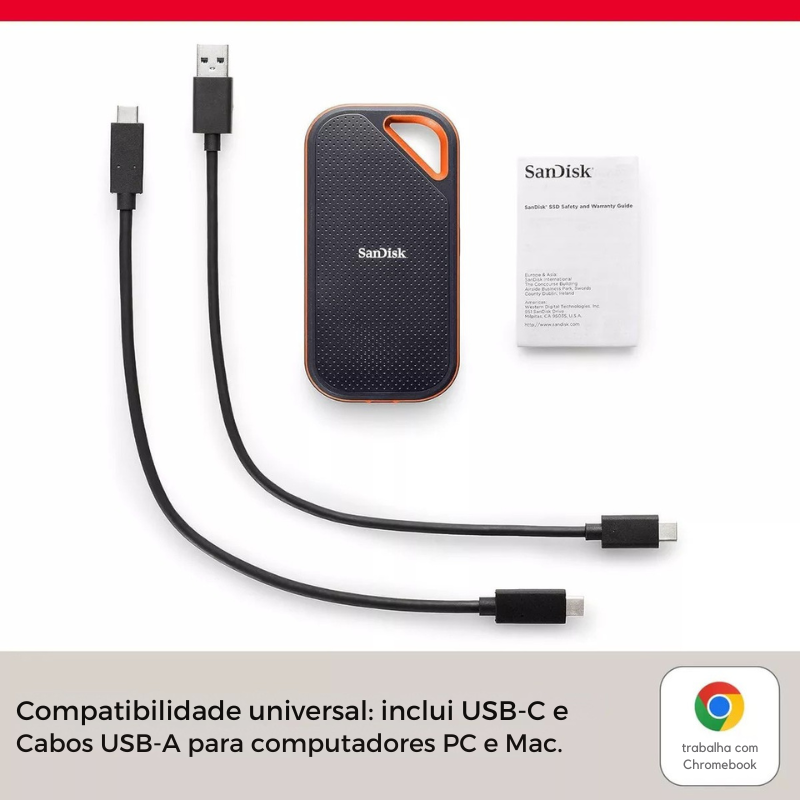 SanDisk SSD portátil Extreme Pro de 4 TB - até 2000 MB/s