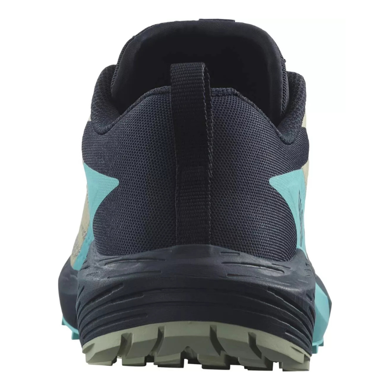 Salomon Sense Ride 5 Tênis Masculino  Bege Azul Trail Running