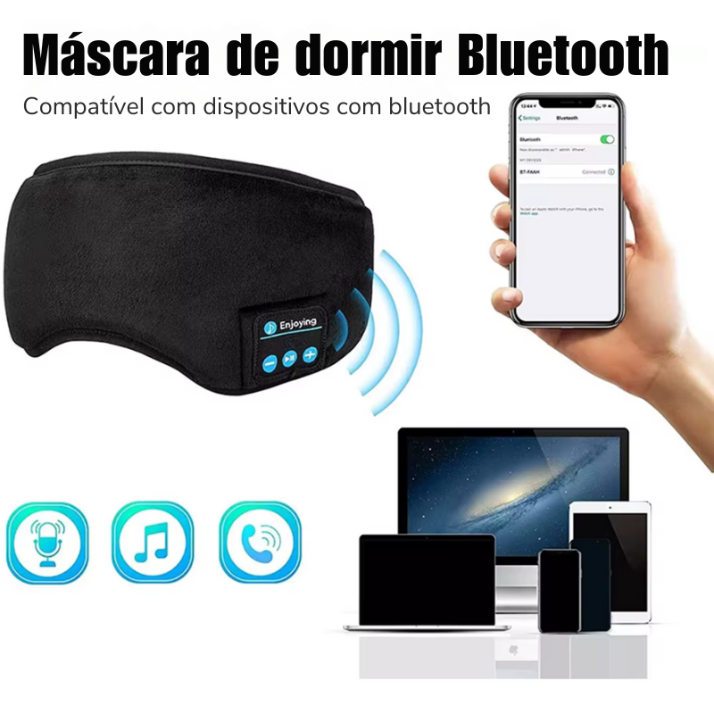 Fones de ouvido Bluetooth Com Bloqueio de Luz e Ruídos
