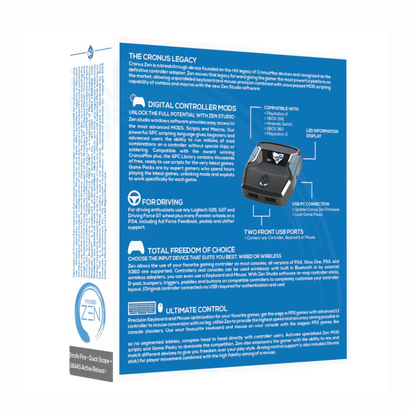 Emulador Cronus Zen Mod Pack para PS3, PS4, PS5 Switch, Xbox, PC
