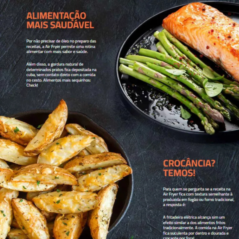 Fritadeira Sem Óleo Air Fryer 8L Mondial  1900W AFN-80-FB