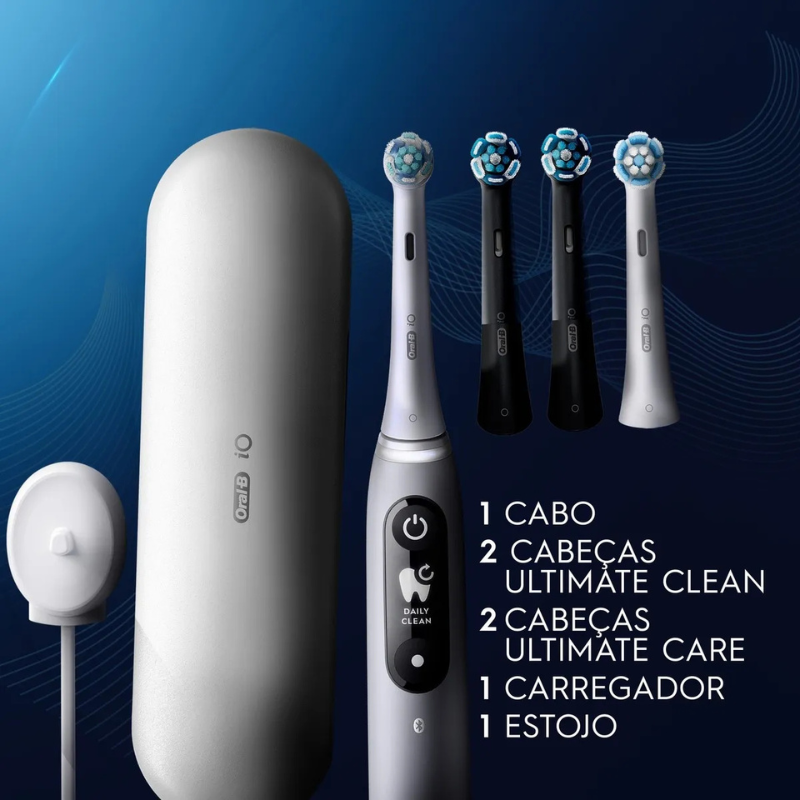 Escova de Dente Elétrica Oral B iO Series 6 Cinza 100-240V
