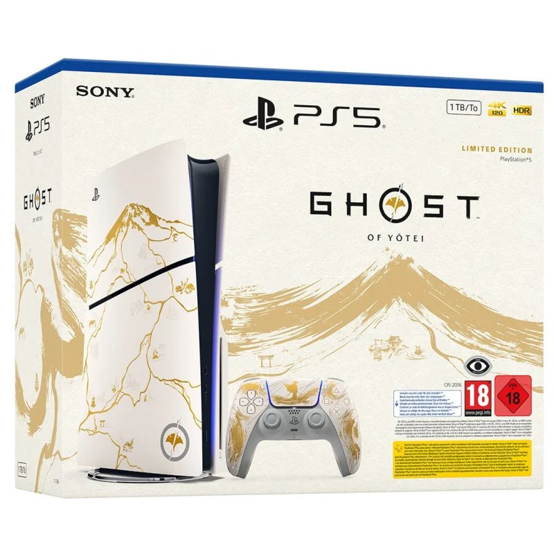 PlayStation 5 Slim Ssd 1tb   Ghost Of Yotei Ouro Limited Edition Mídia Física