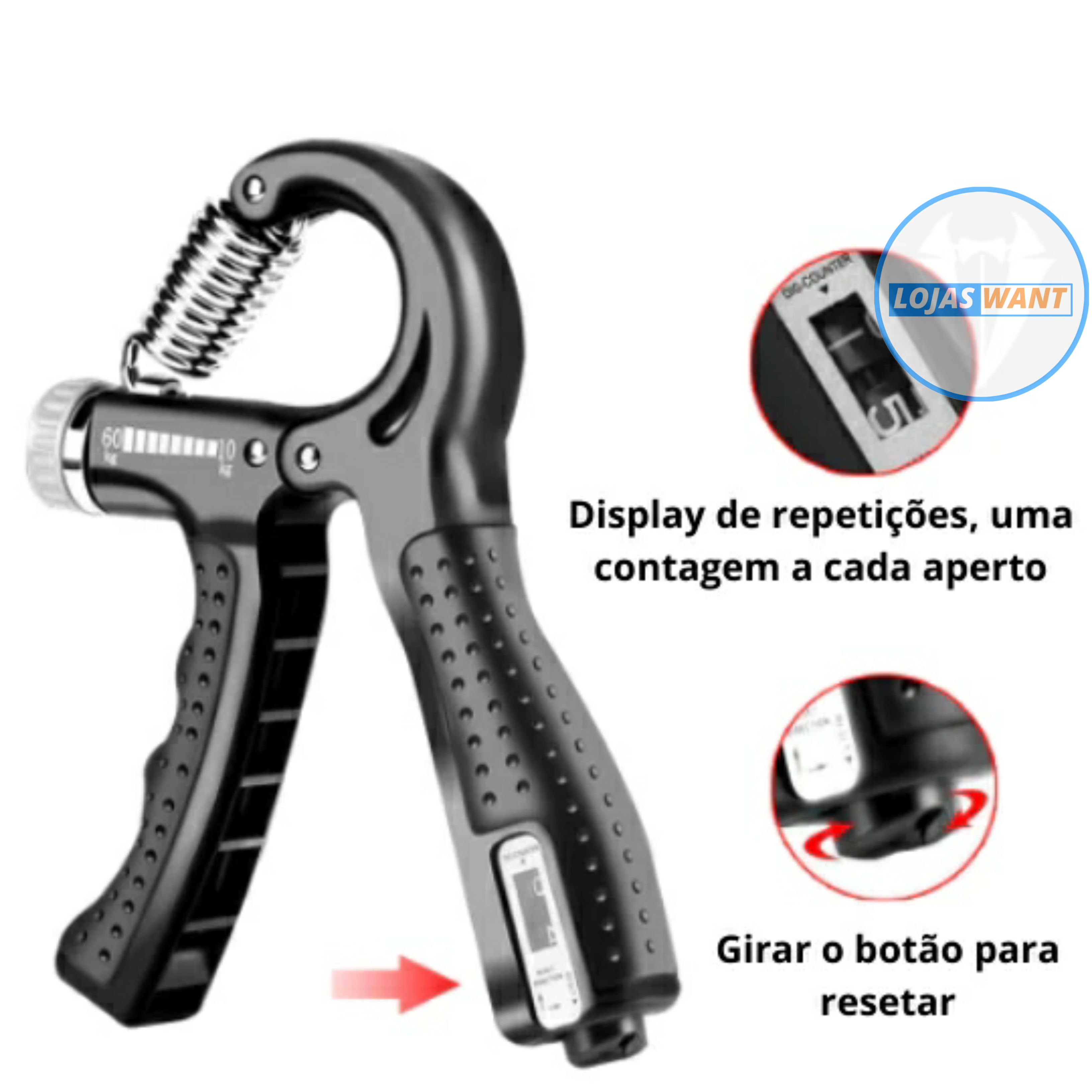 Hand Gripe Antebraços Fortes e Grandes