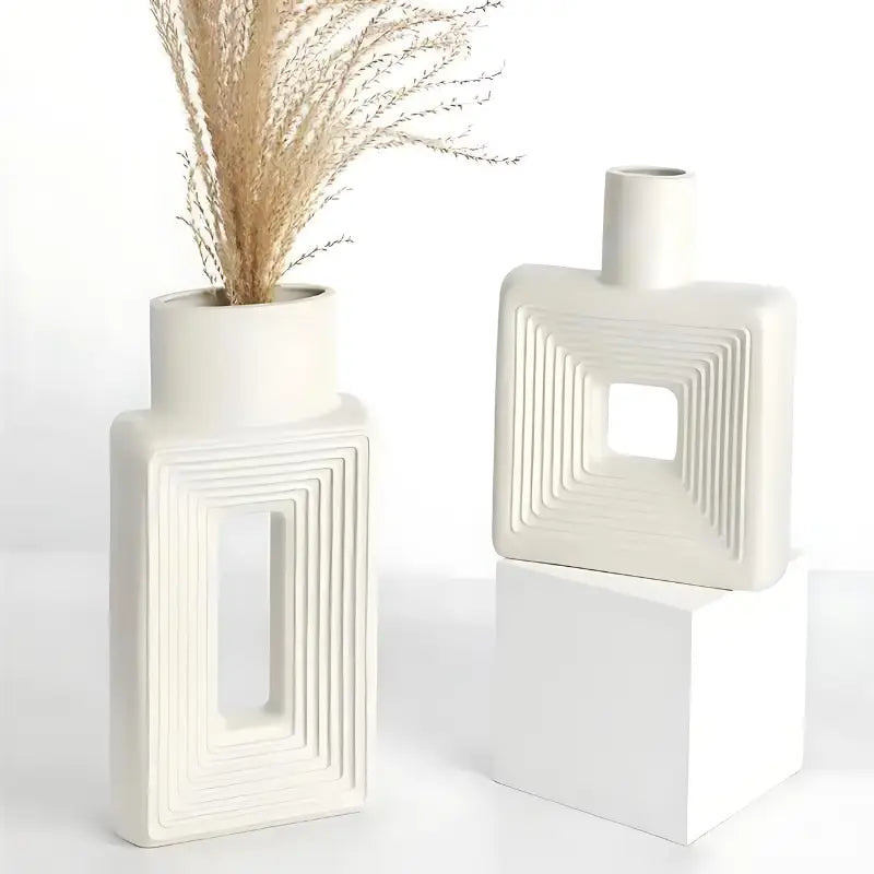 Vasos Decorativos de Cerâmica - 2 Peças