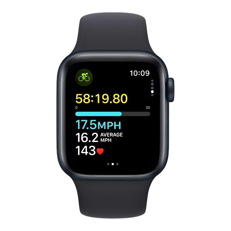 Apple Watch SE GPS + Caixa meia-noite de alumínio 40 mm - M/G