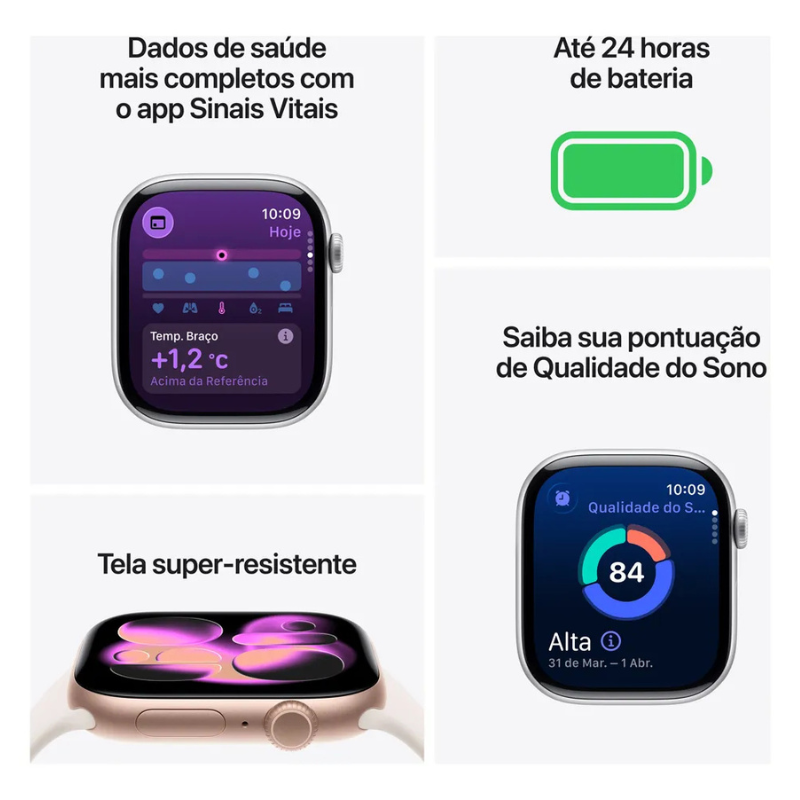 Apple Watch Series 11 GPS - Caixa prateada de alumínio – 42 mm