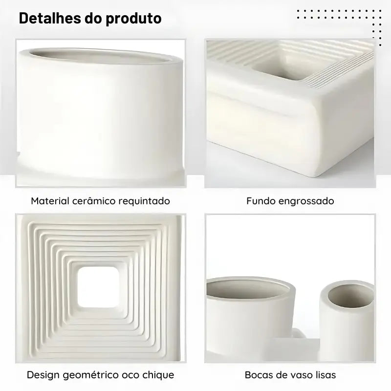 Vasos Decorativos de Cerâmica - 2 Peças