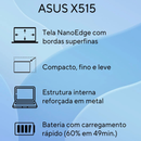 Notebook Asus X515 Intel Celeron Dual Core N4500 4GB Ram 128GB SSD