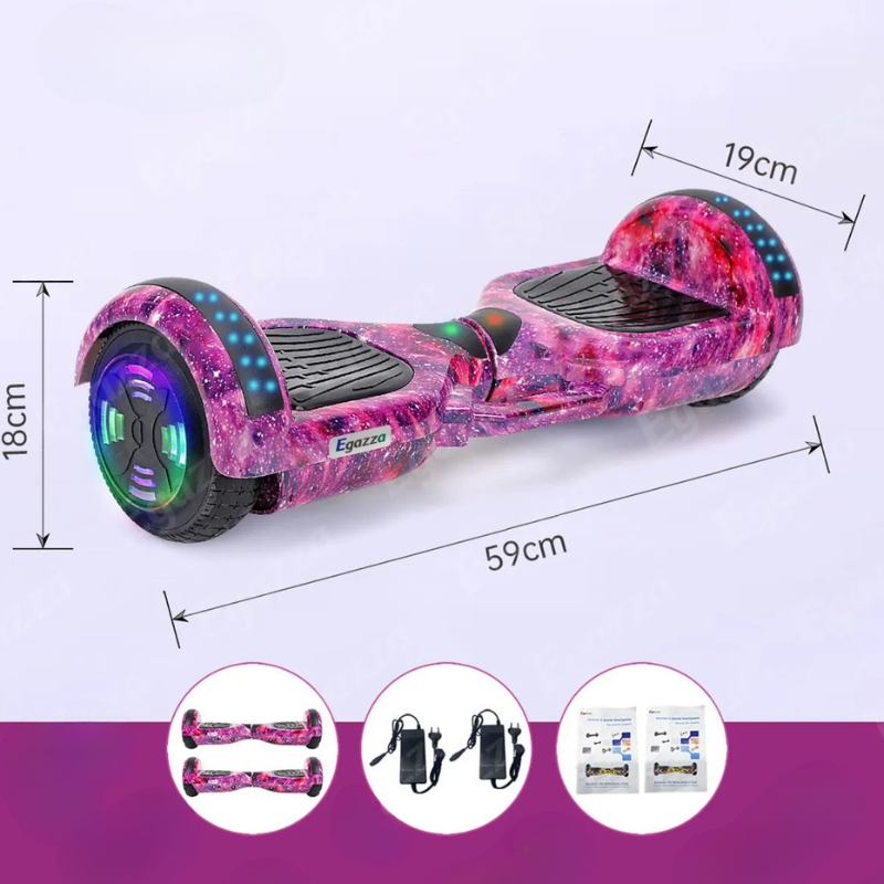 Hoverboard Elétrico Bluetooth Egazza K5 Roxo