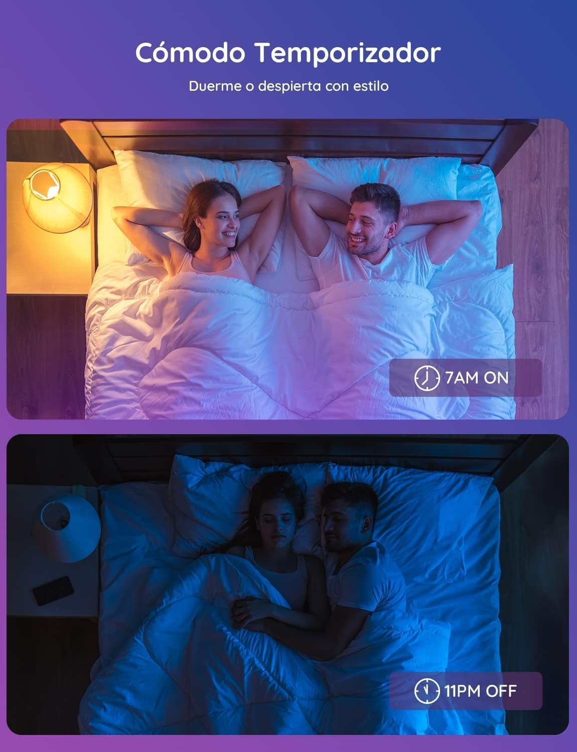 Govee Bombilla LED E27 Inteligentes WiFi y Bluetooth, Juego de 2 [Clase de eficiencia energética F]