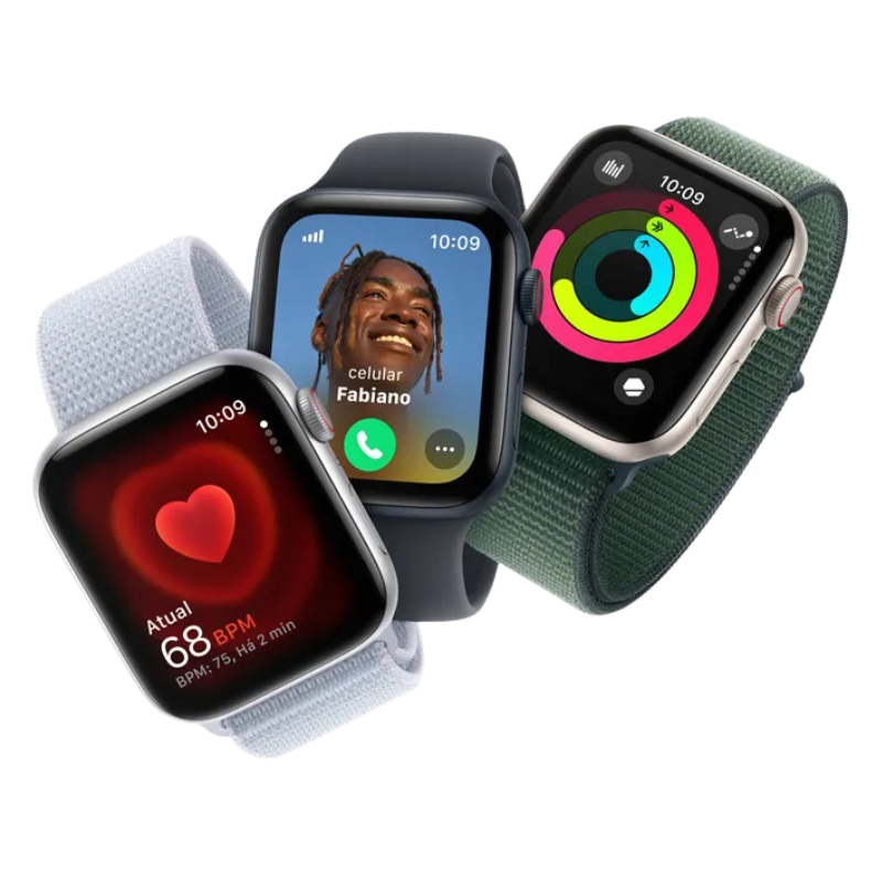 Apple Watch SE GPS + Caixa meia-noite de alumínio 40 mm - M/G