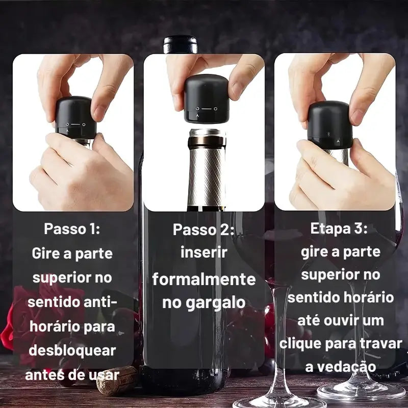 Tampa de Vinho FreshCap - Frete Grátis