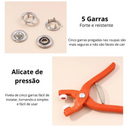 Alicate de Fixação Para Botões I Kit Completo
