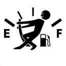 Ícone estilizado que representa uma pessoa puxando um bico de bomba de combustível.