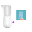 Distribuidor automático de sabão com um recipiente recarregável e um cartucho de sabão separado.