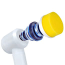 Cabeçote de chuveiro elétrico com vários componentes internos visíveis em uma vista explodida.