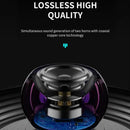 Alto-falante de áudio de alta qualidade com design de corneta dupla e tecnologia de núcleo de cobre coaxial.