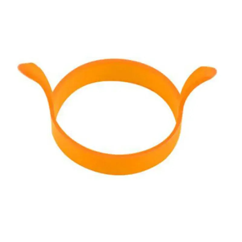 Anel de silicone laranja com duas extremidades salientes.