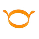 Anel de silicone laranja com duas extremidades salientes.