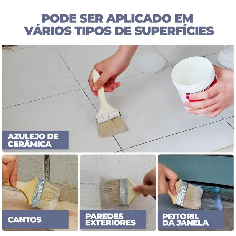 Pincel usado para aplicar tinta ou revestimento em várias superfícies, como azulejos de cerâmica, bordas, paredes externas e peitoris de janelas.