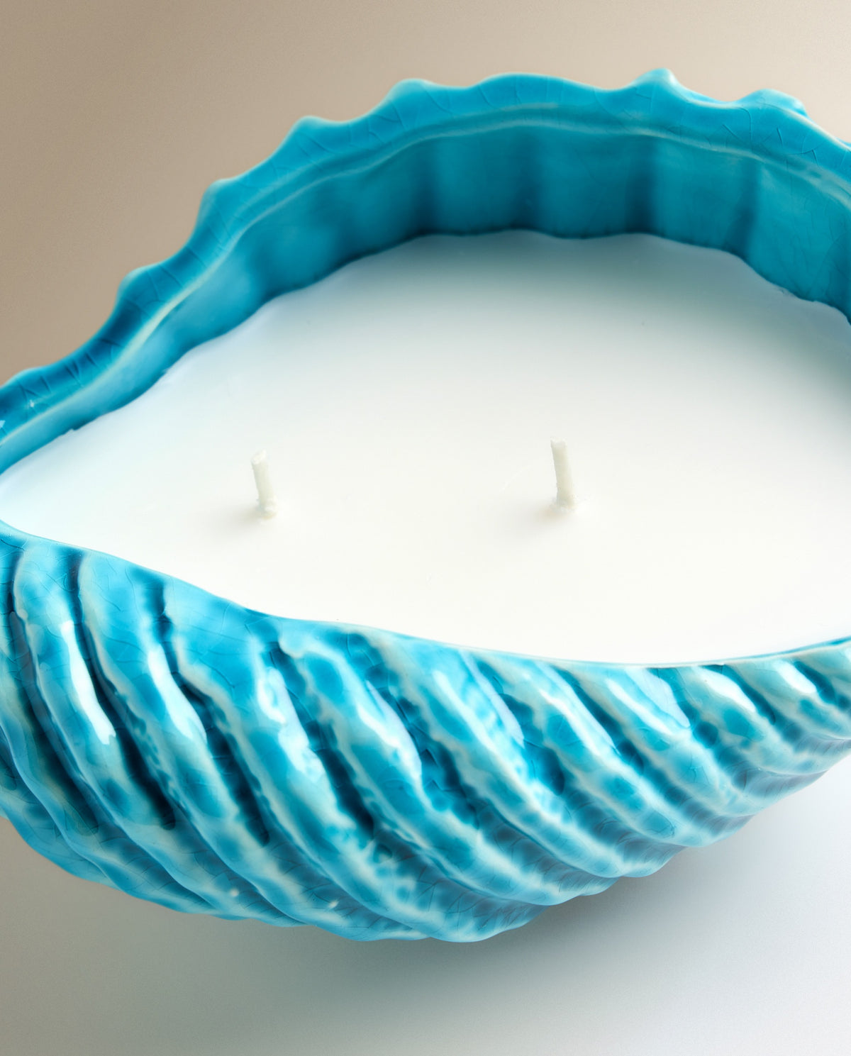 Vela en vaso Concha Summer Collection - Turquesa